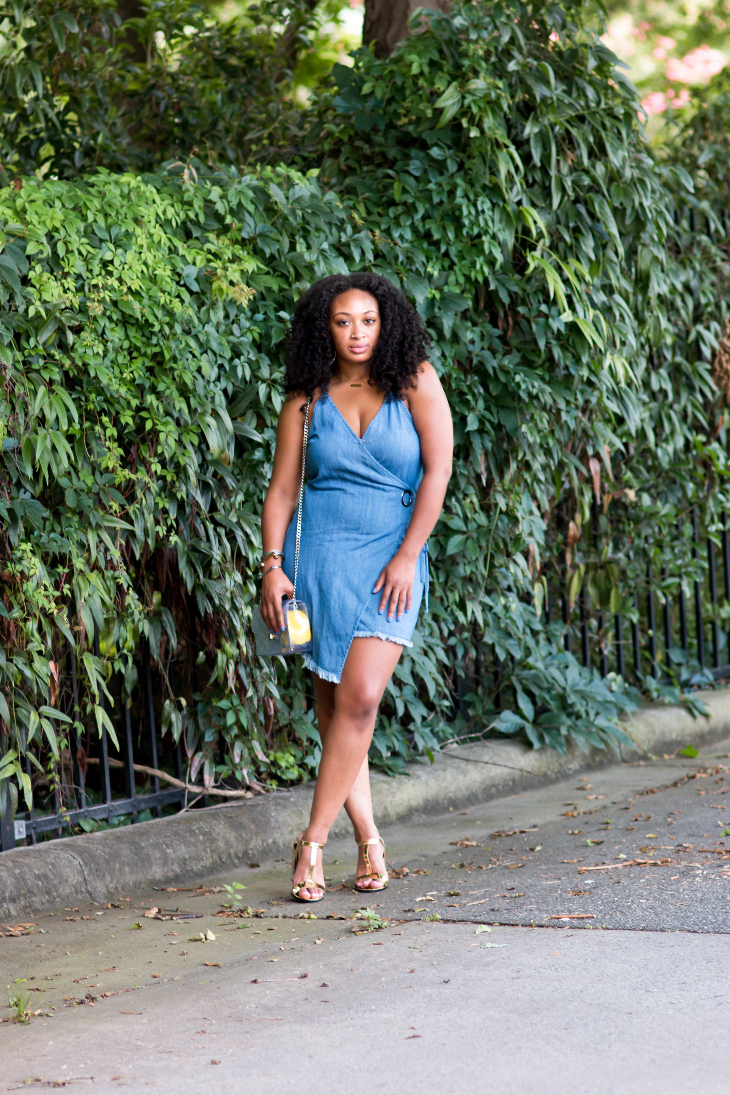 Denim Wrap Dress