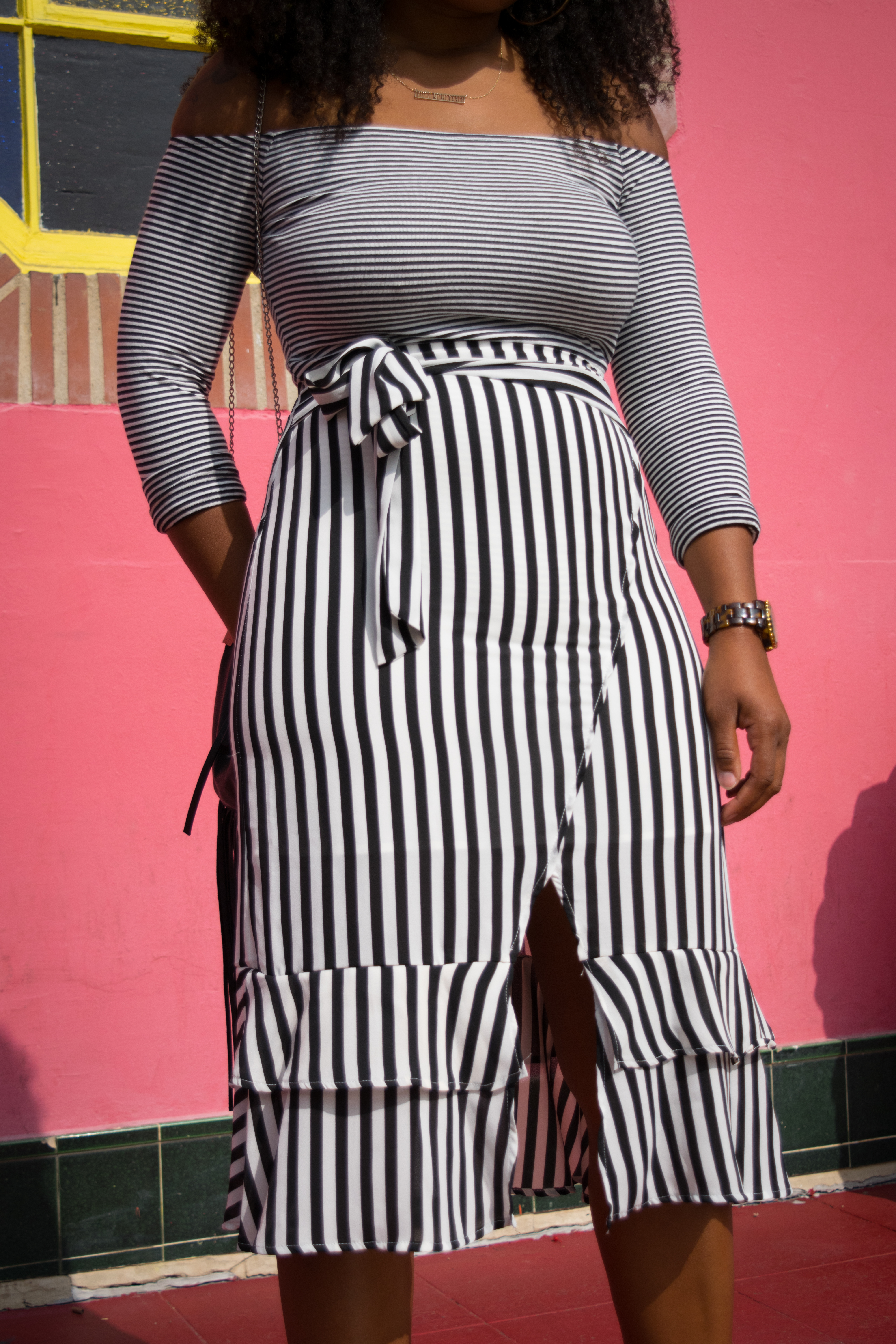 Striped Who What Wear Skirt