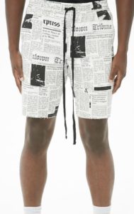 Newspaper Print Shorts