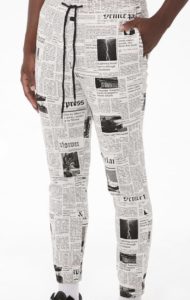 Newspaper Print Joggers